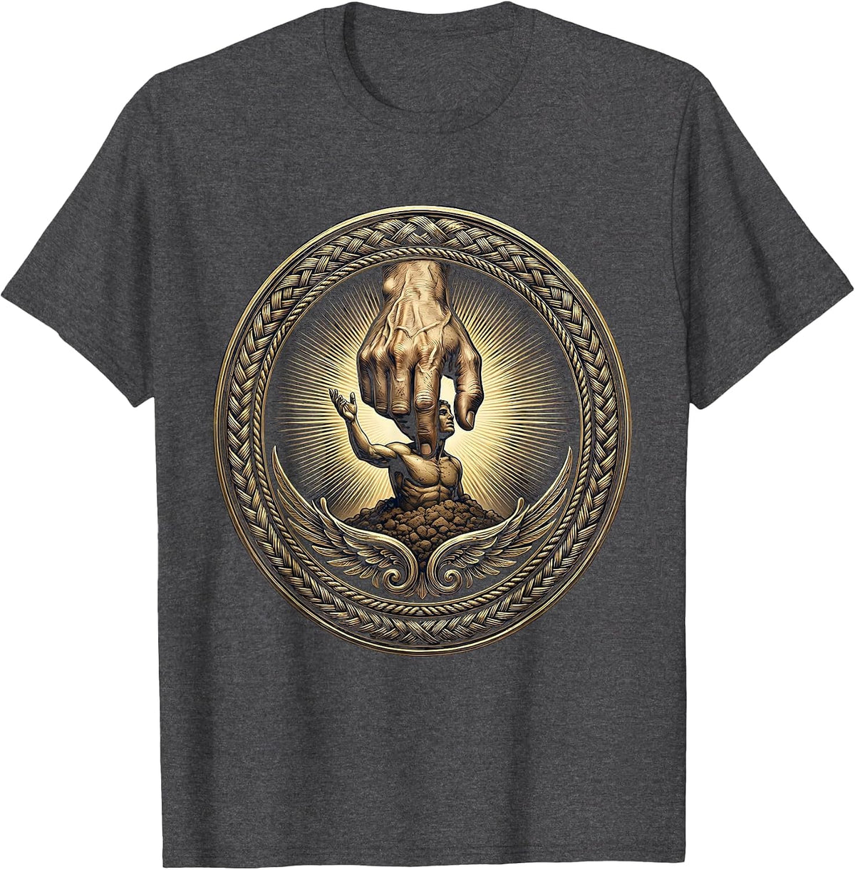 Colossal Hand Sculpting Human Figure From Clay T-Shirt - Dark Heather Grey