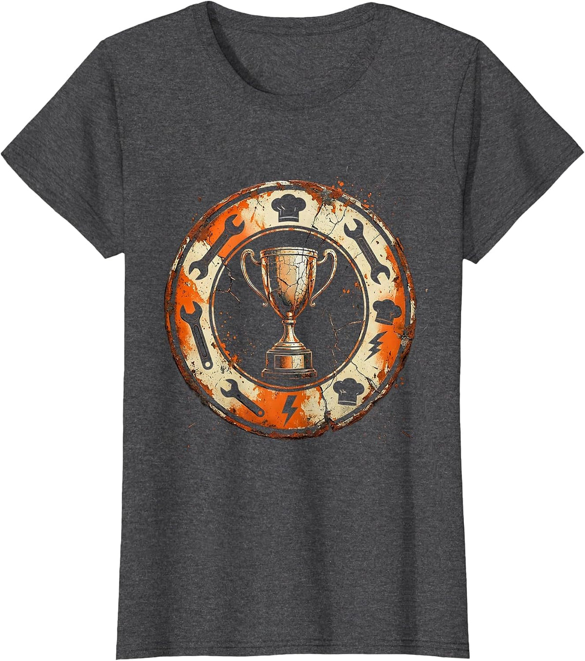 Women's I Cant But I Know A Guy Trades Trophy T-Shirt - Dark Heather Grey