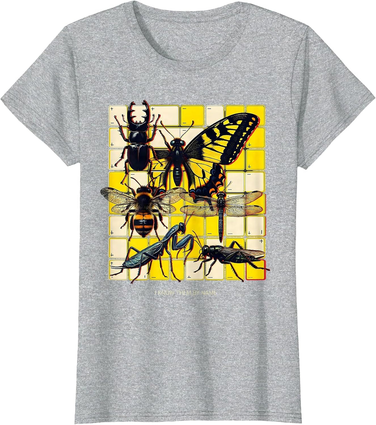 I Know Them By Name Entomology Bug Collector Insect Lover T-Shirt - Heather Grey