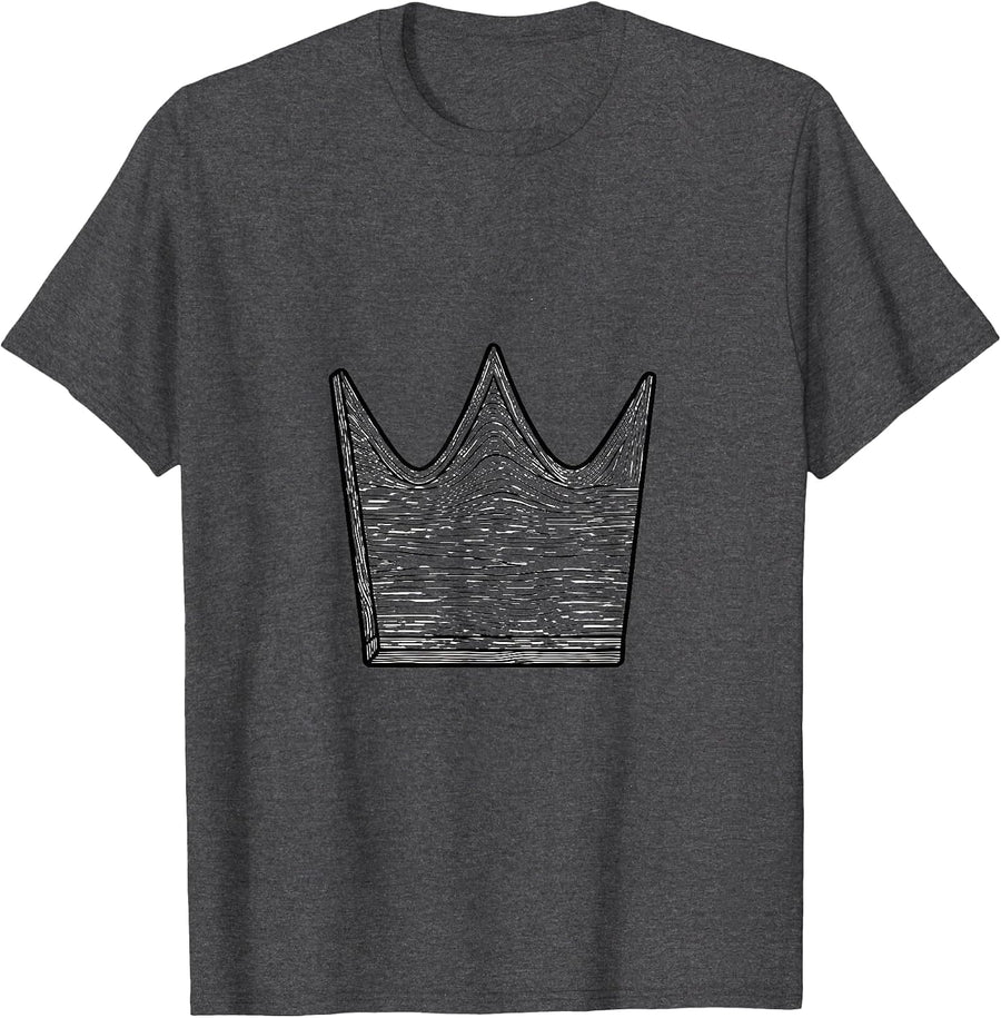 Men's Crown Plank Funny Construction Worker Gag Gift T-Shirt - Dark Heather Grey