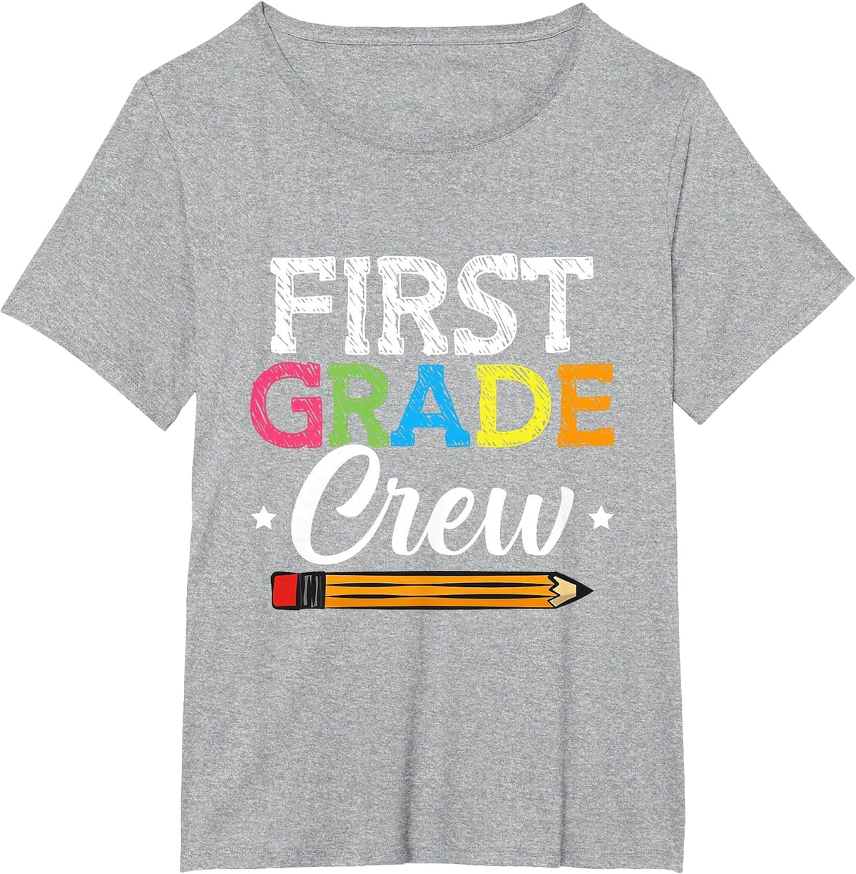 First Grade Crew Back to School 1st Grade Teachers Students T-Shirt - Heather Grey
