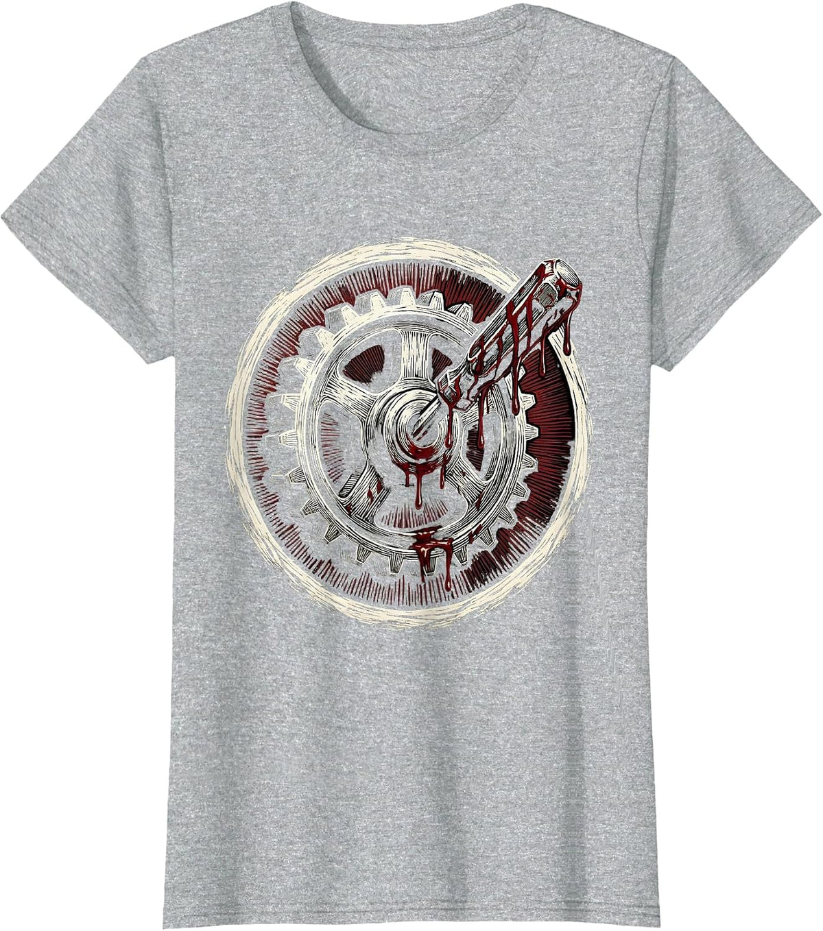 Women's Bloody Screwdriver Gear Problem Solved Graphic T-Shirt - Heather Grey