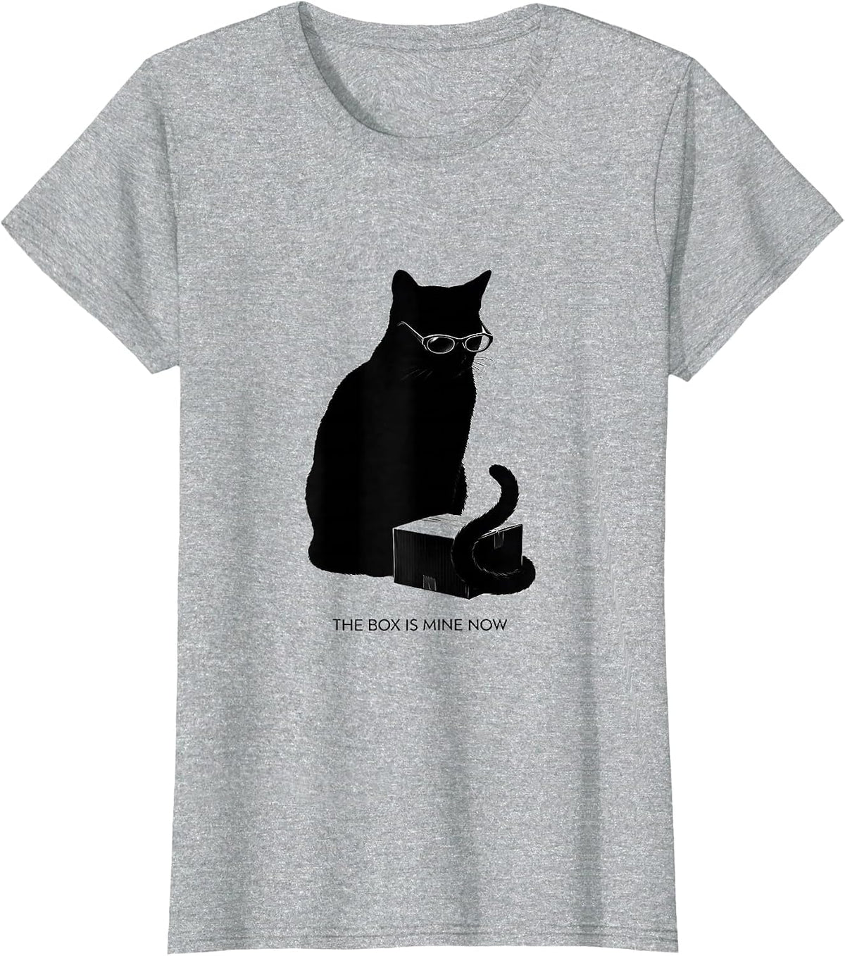 The Box Is Mine Now Funny Schrodingers Cat Quantum Physics T-Shirt - Heather Grey