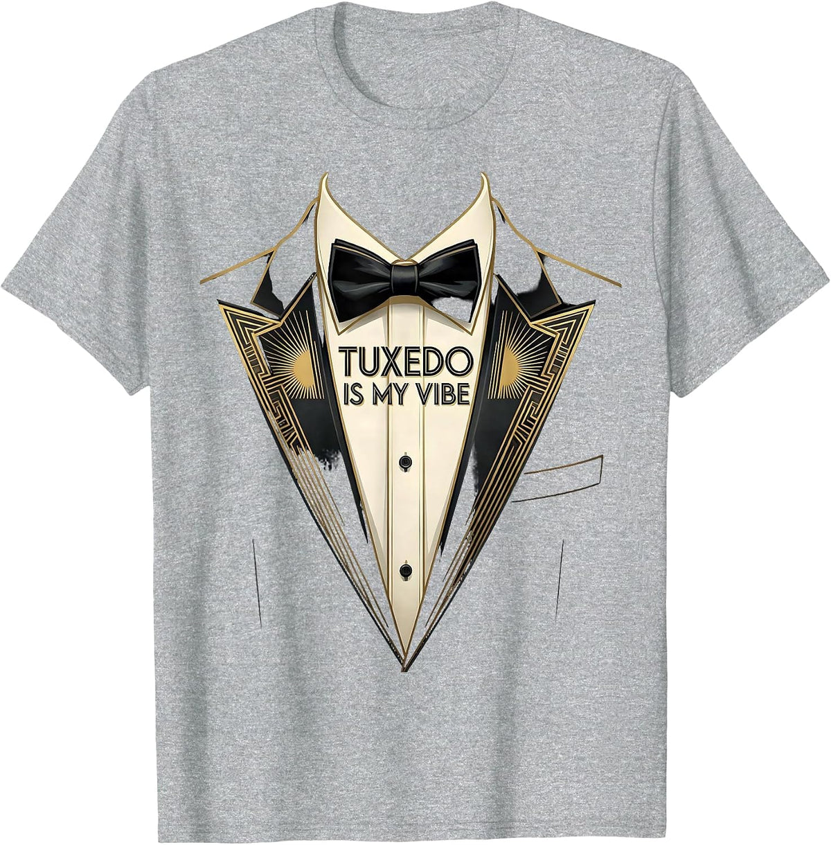 Men's Tuxedo Is My Vibe Formal Style Design T-Shirt - Heather Grey