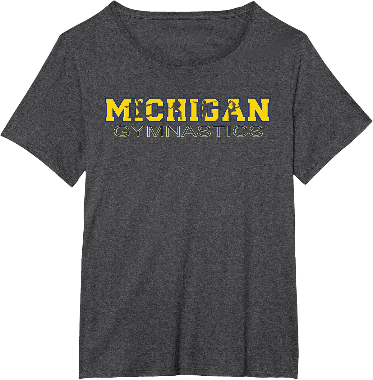 Michigan Gymnastics Girls Tumbling Gear Gymnast Womens Dance T-Shirt - Dark Heather Grey