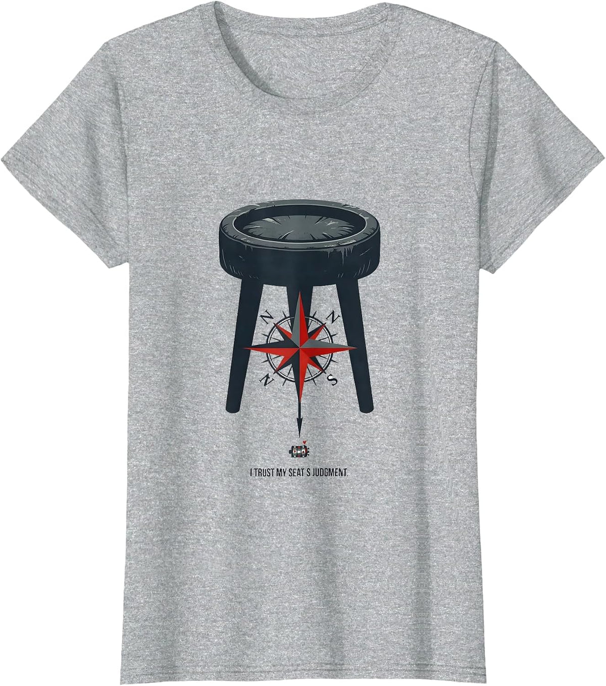Women's I Trust My Seat's Judgment Funny Poker Player Casino Gambler T-Shirt - Heather Grey