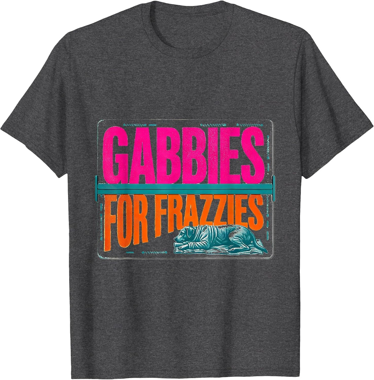 Gabbies For Frazzies Risograph Vet Tech Veterinary T-Shirt - Dark Heather Grey