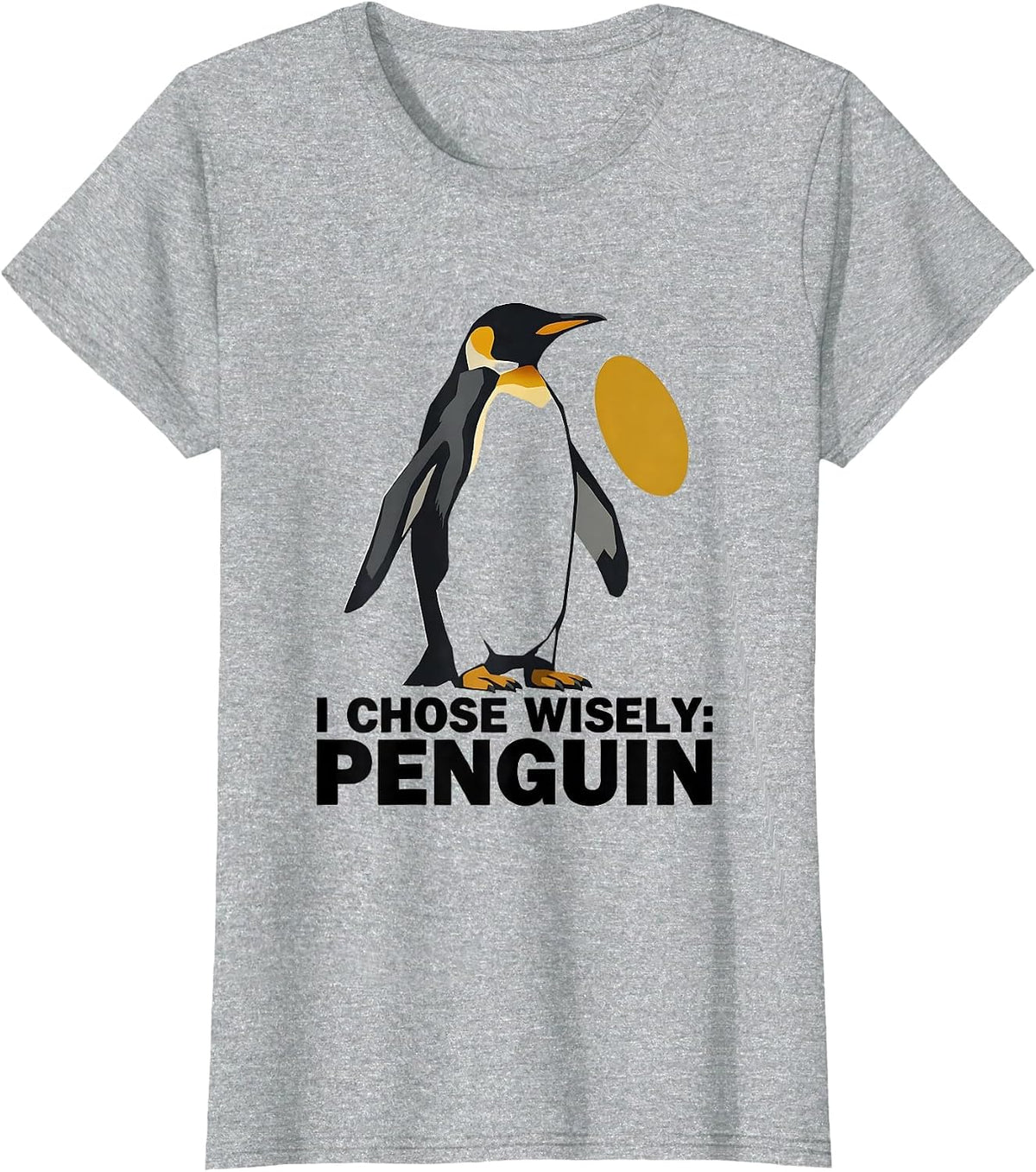 Women's I Chose Wisely: Penguin Funny Penguin Lover Gift T-Shirt - Heather Grey