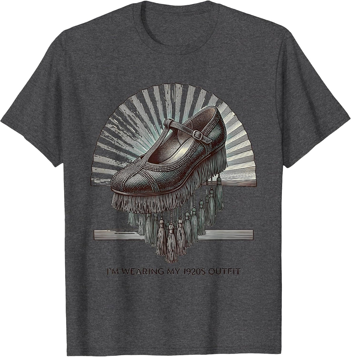 Men's I'm Wearing My 1920s Outfit Vintage Flapper Party New Years T-Shirt - Dark Heather Grey