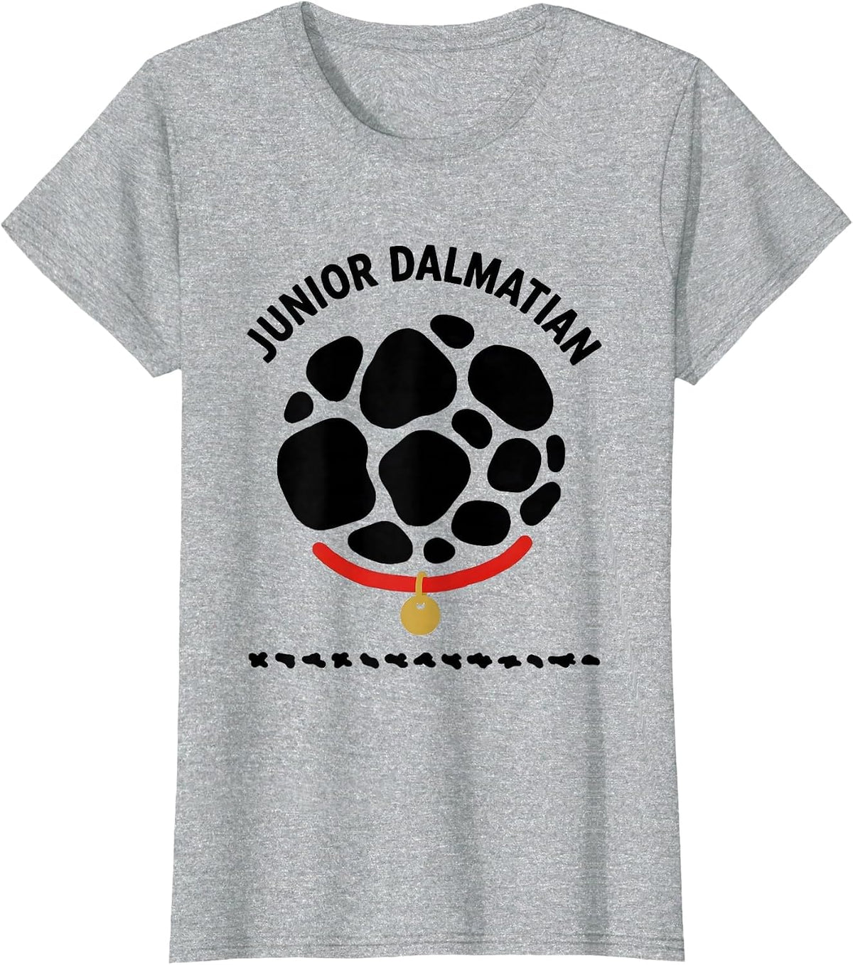 JUNIOR DALMATIAN Funny Pretend Im A Dalmatian Lazy Halloween T-Shirt - Heather Grey