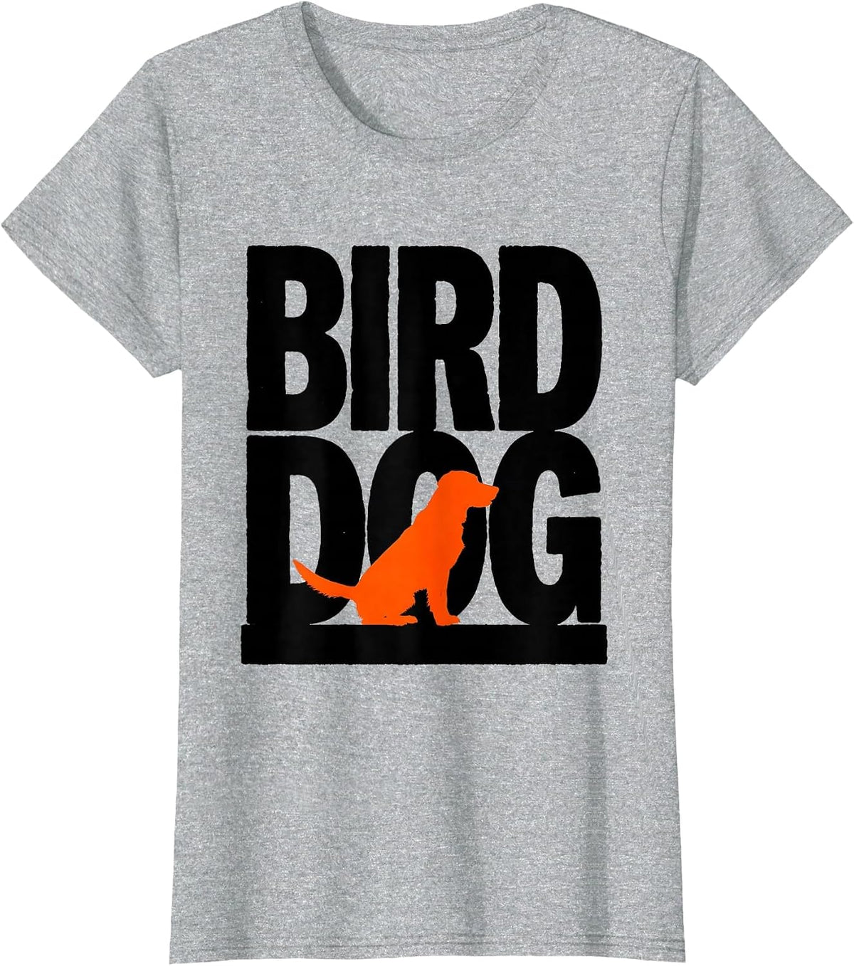 Women's BIRD DOG New Wave Funny Gym Workout Animal Pun Weightlifting T-Shirt - Heather Grey
