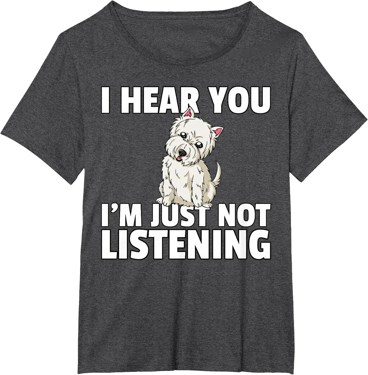 West Highland Terrier Westie Dog T-Shirt - Dark Heather Grey