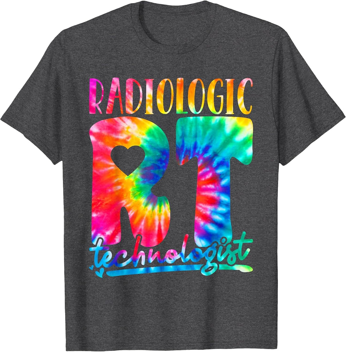 Radiologic Technologist RT Funny Tie Dye Radiology Xray Tech T-Shirt - Dark Heather Grey