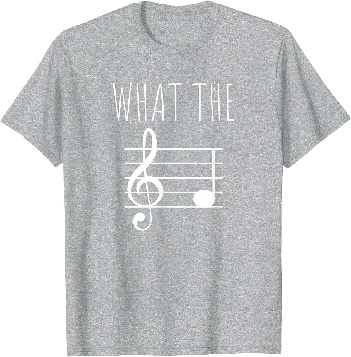 What The F Musical Note T-Shirt - Heather Grey