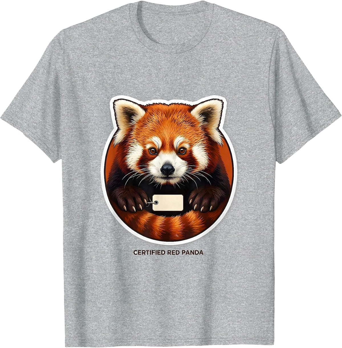 Men's Certified Red Panda Cute Animal Lover Gift T-Shirt - Heather Grey
