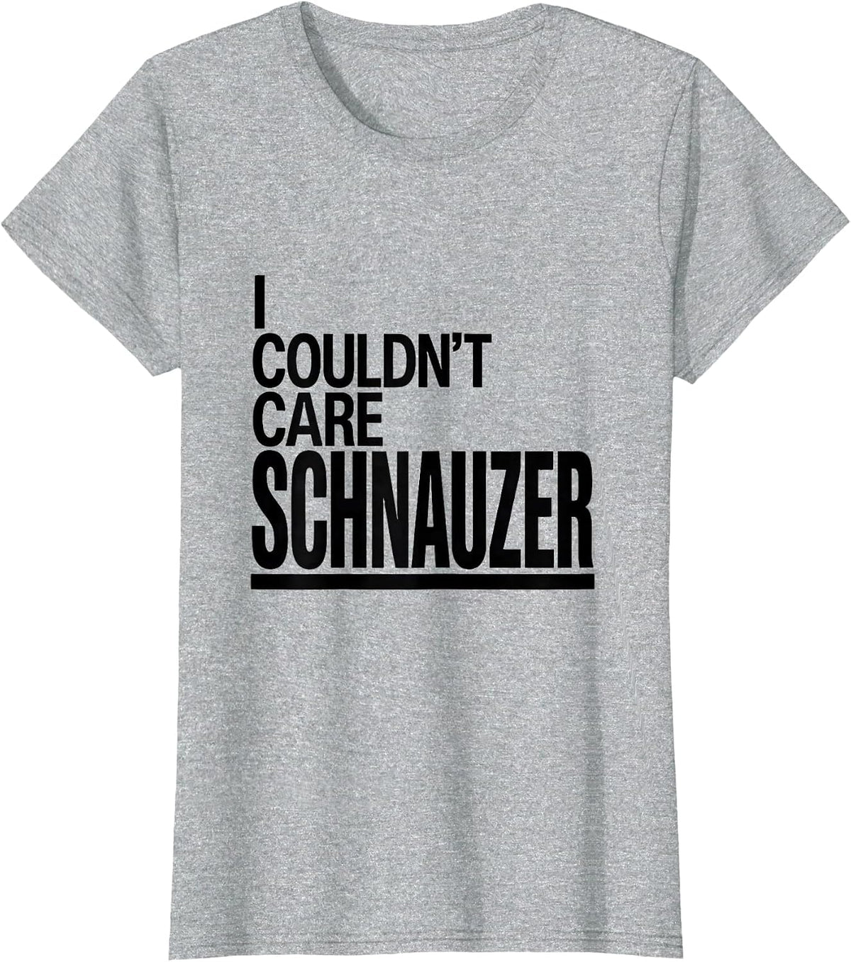 Women's I Couldn't Care Schnauzer Funny Miniature Schnauzer Lover T-Shirt - Heather Grey