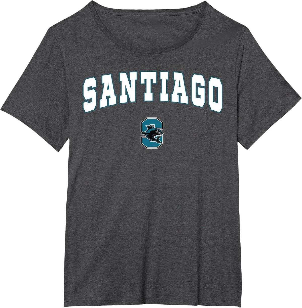 Santiago High School Sharks T-Shirt C2 T-Shirt - Dark Heather Grey