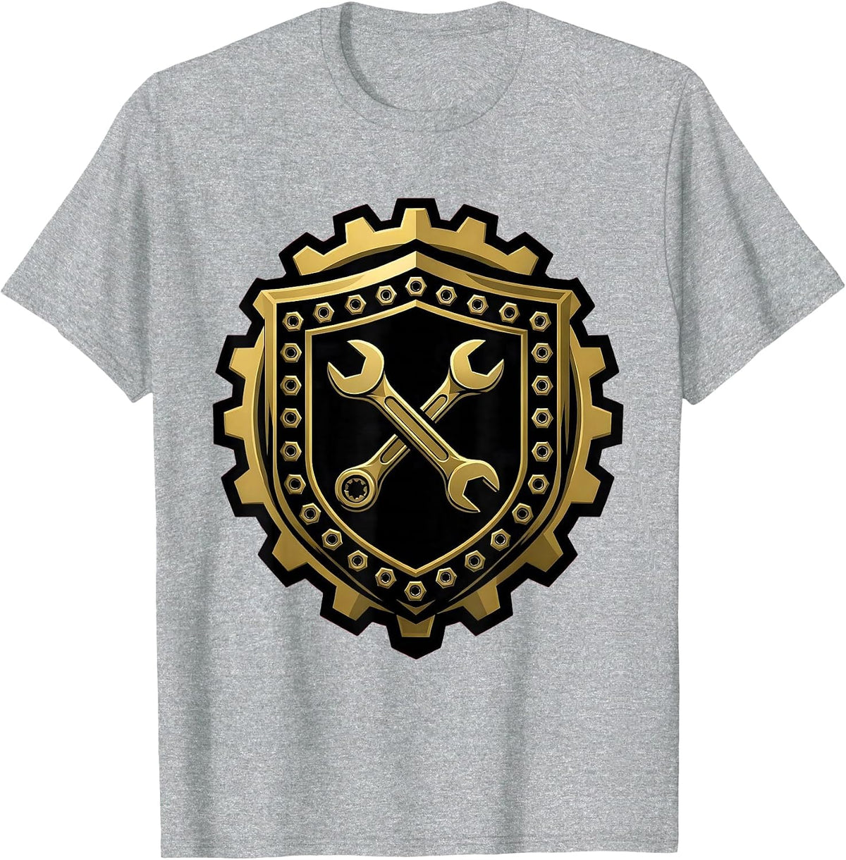 Men's Pit Crew Wrench and Socket Set Crossed Graphic T-Shirt - Heather Grey
