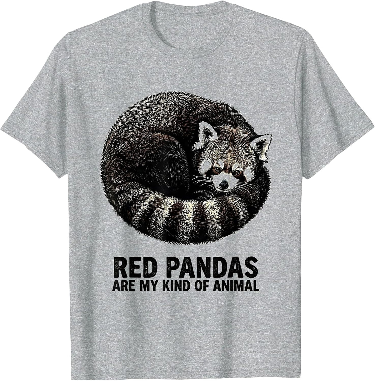 Men's Red Pandas Are My Kind Of Animal Funny Panda Lover Gift T-Shirt - Heather Grey