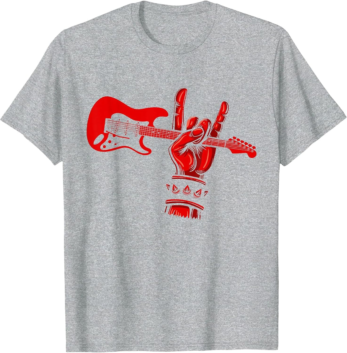Heavy Metal Clothing Death Metal Hard Rock 'n' Roll T-Shirt - Heather Grey