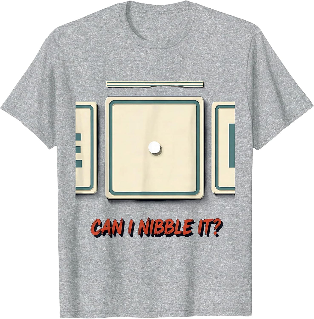 Men's Can I Nibble It Funny Periodic Table Chemistry Teacher Humor T-Shirt - Heather Grey