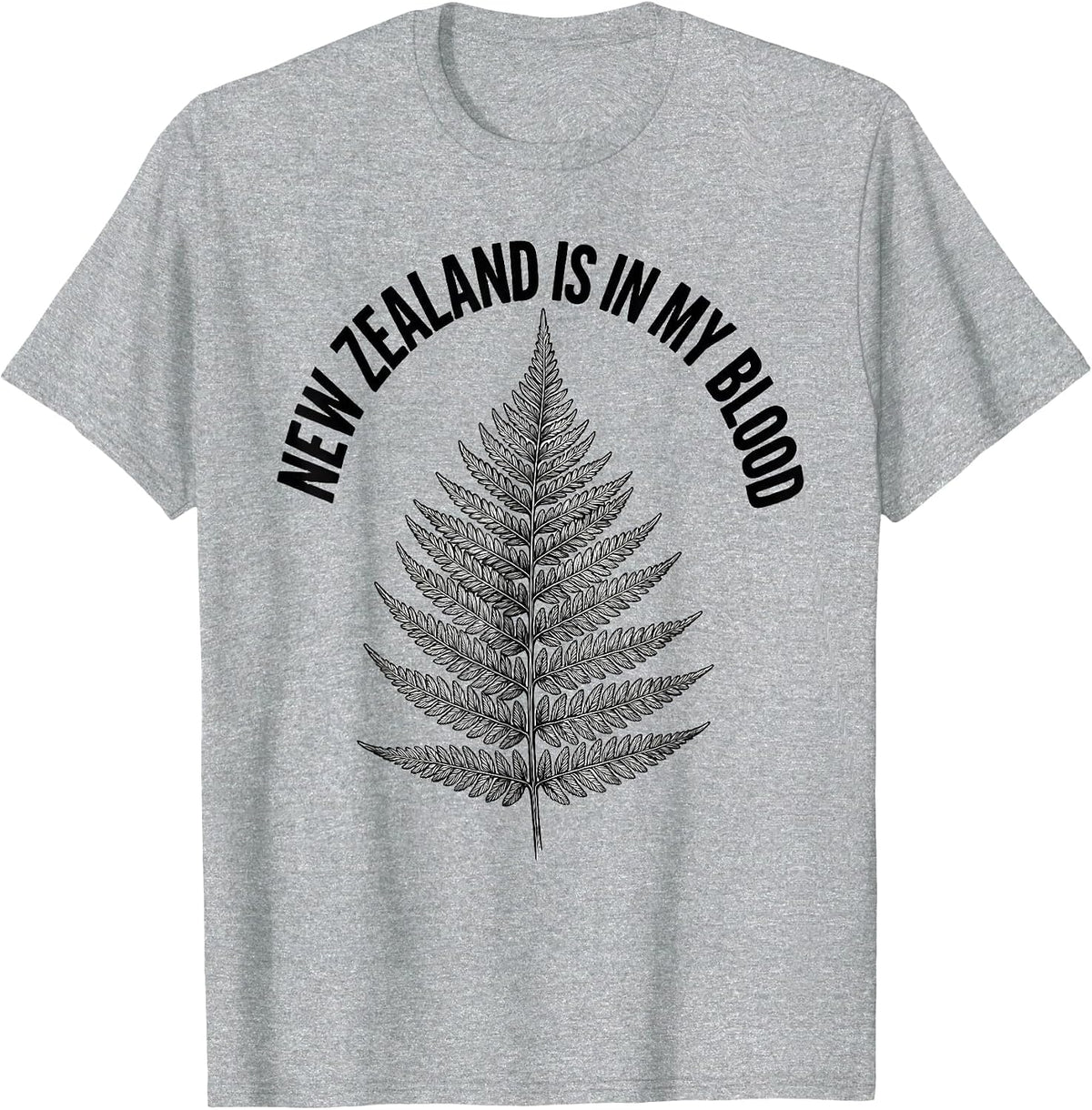 Men's New Zealand Is In My Blood National Pride Rugby Fan Kiwi T-Shirt - Heather Grey