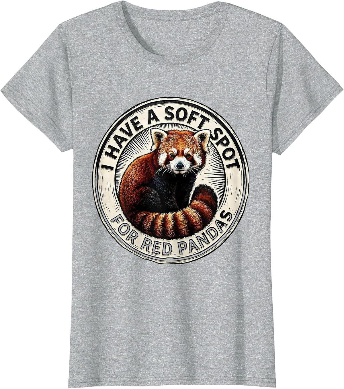 I Have A Soft Spot For Red Pandas Cute Panda Lover Gift T-Shirt - Heather Grey