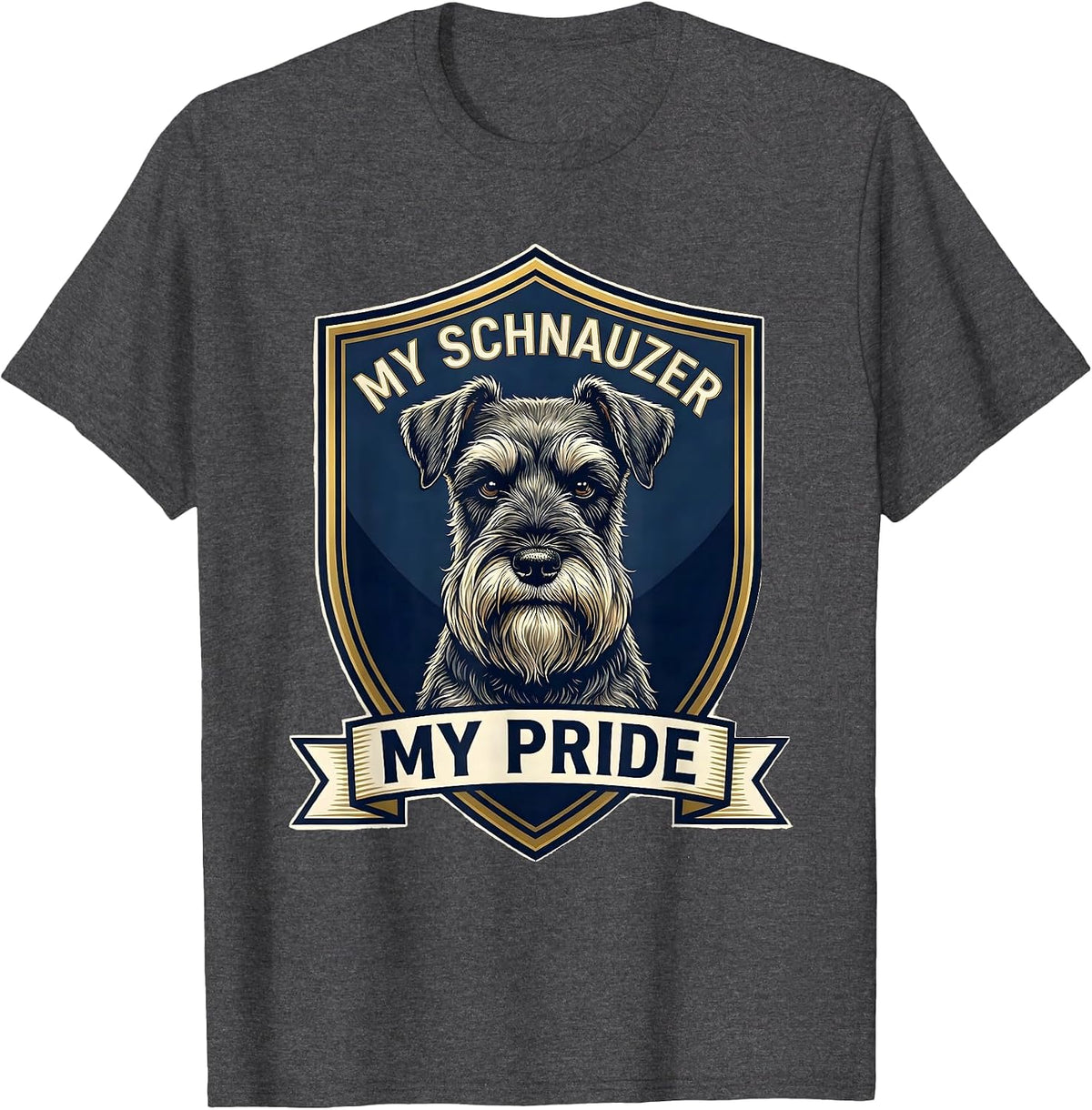 My Schnauzer My Pride Cute Miniature Schnauzer Lover Dog Mom T-Shirt - Dark Heather Grey