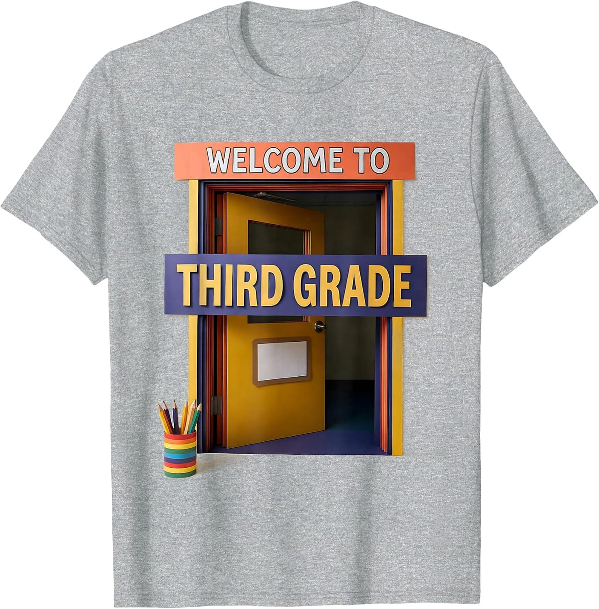 Men's Welcome To Third Grade Retro Third Grade Vibes Back To T-Shirt - Heather Grey