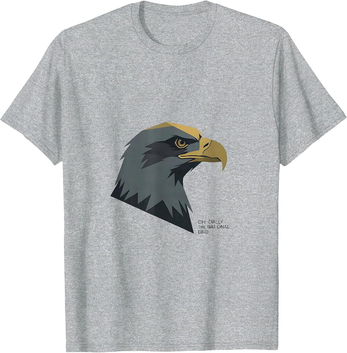 Men's Officially The National Bird Minimalist Bald Eagle Faith T-Shirt - Heather Grey