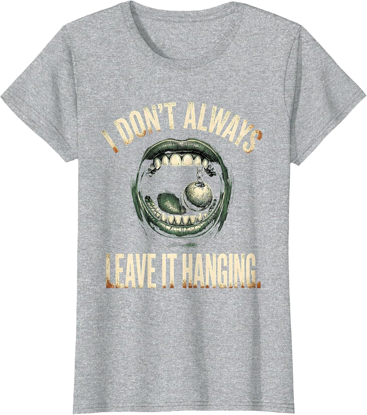 Women's I Don't Always Leave It Hanging Vintage Billiards Pool T-Shirt - Heather Grey