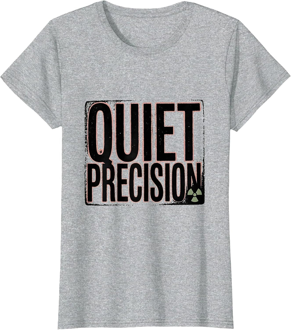 Quiet Precision Retro Radiology Rad Tech X-ray Technologist T-Shirt - Heather Grey