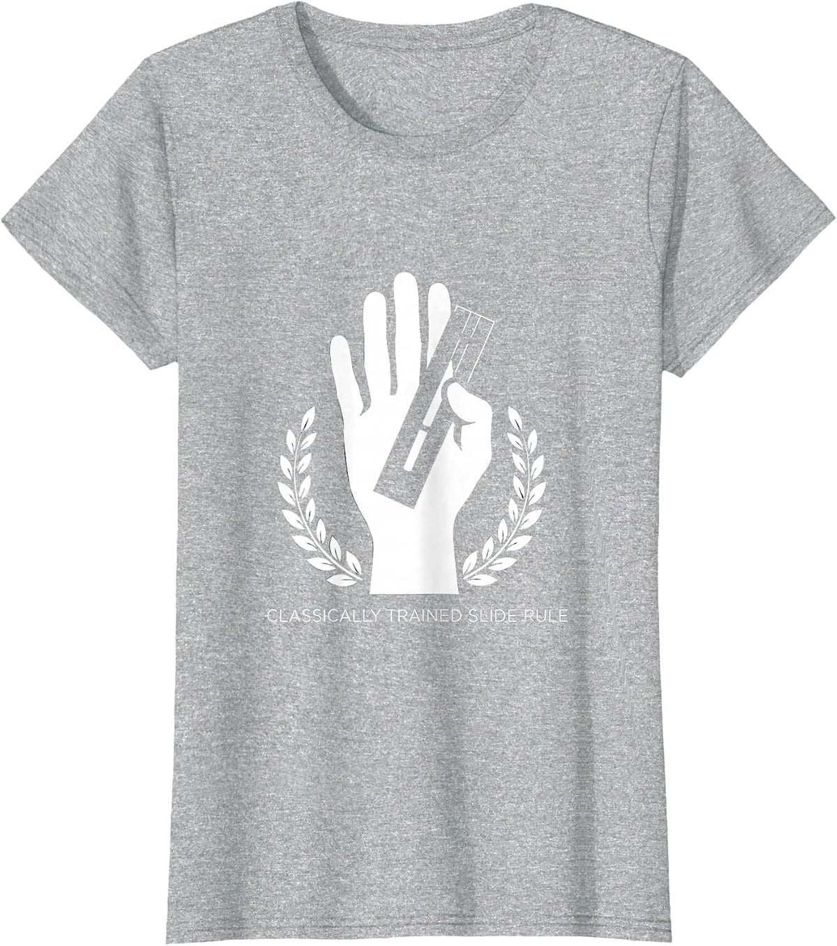 Classically Trained Slide Rule Retro Math Engineer Nostalgia T-Shirt - Heather Grey