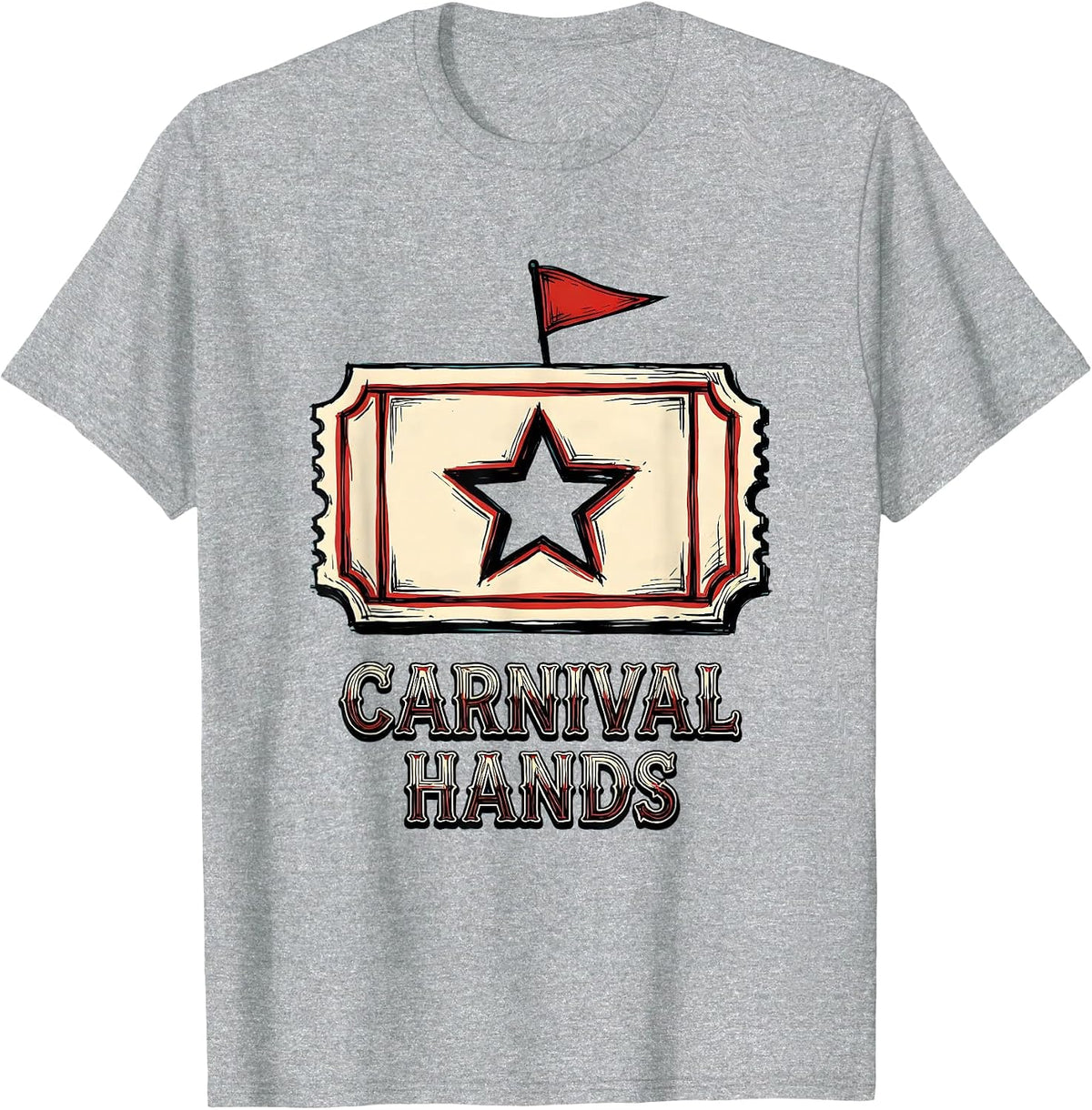 Men's Carnival Hands Sign Painter Showcard Circus Crew Birthday T-Shirt - Heather Grey