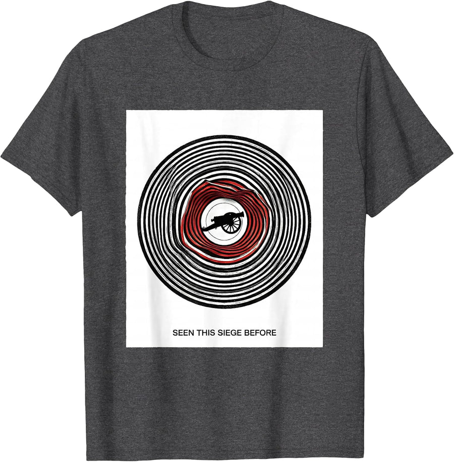 Men's Seen This Siege Before Funny History Buff Sarcastic Humor T-Shirt - Dark Heather Grey