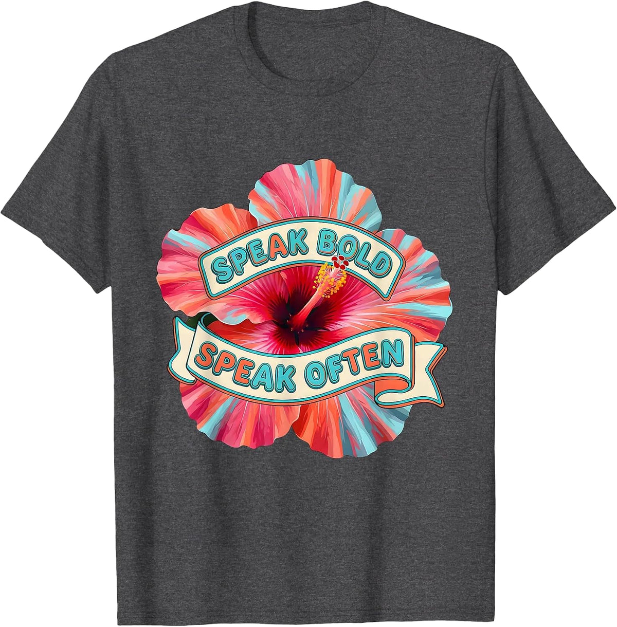 Speak Bold Speak Often Free Speech Design T-Shirt - Dark Heather Grey
