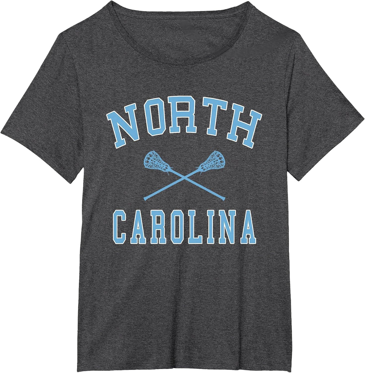 North Carolina Lacrosse Vintage NC LAX Weathered T-Shirt - Dark Heather Grey