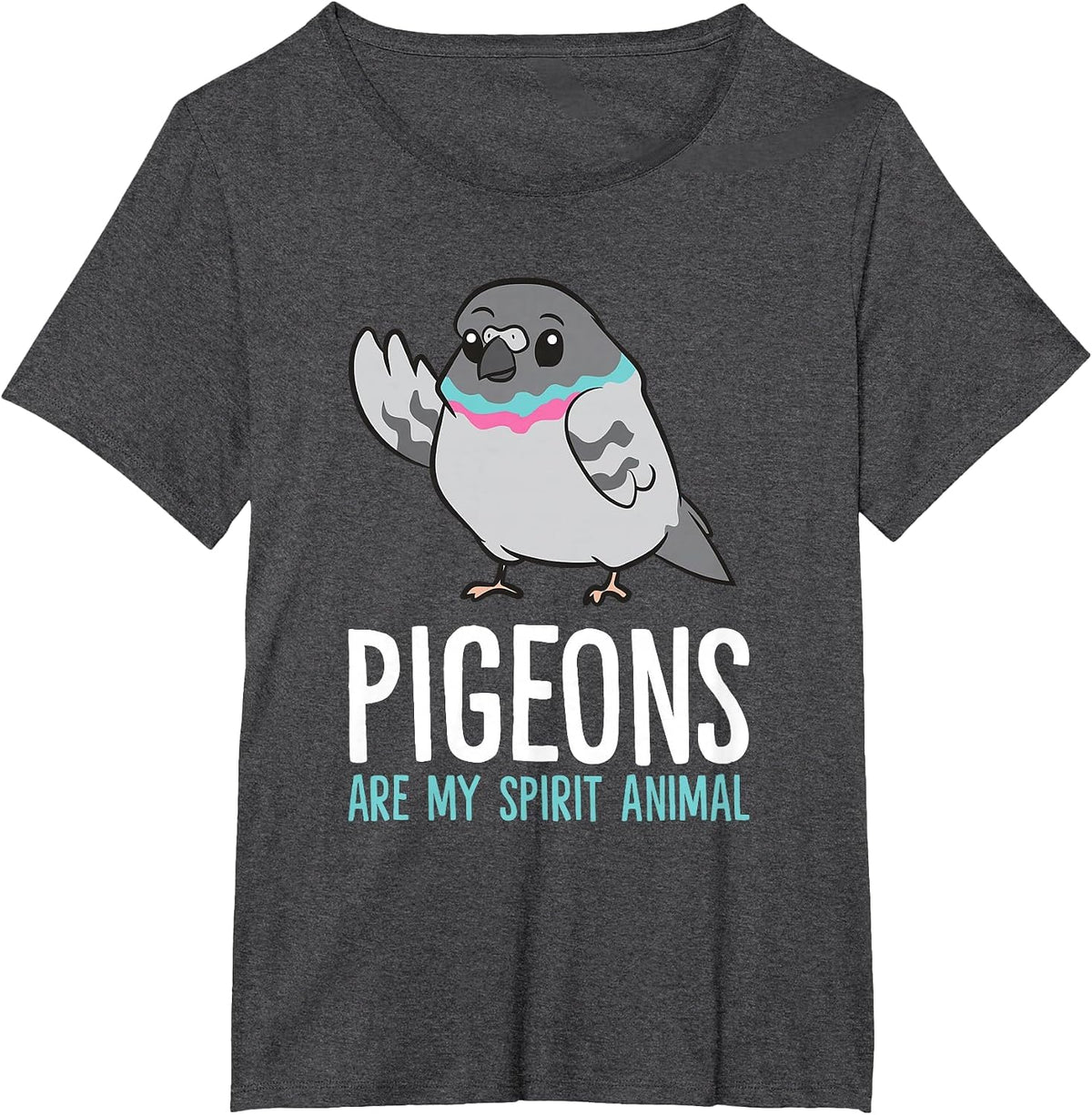 Pigeon Bird Lover Funny Pigeons are My Spirit Animal T-Shirt - Dark Heather Grey