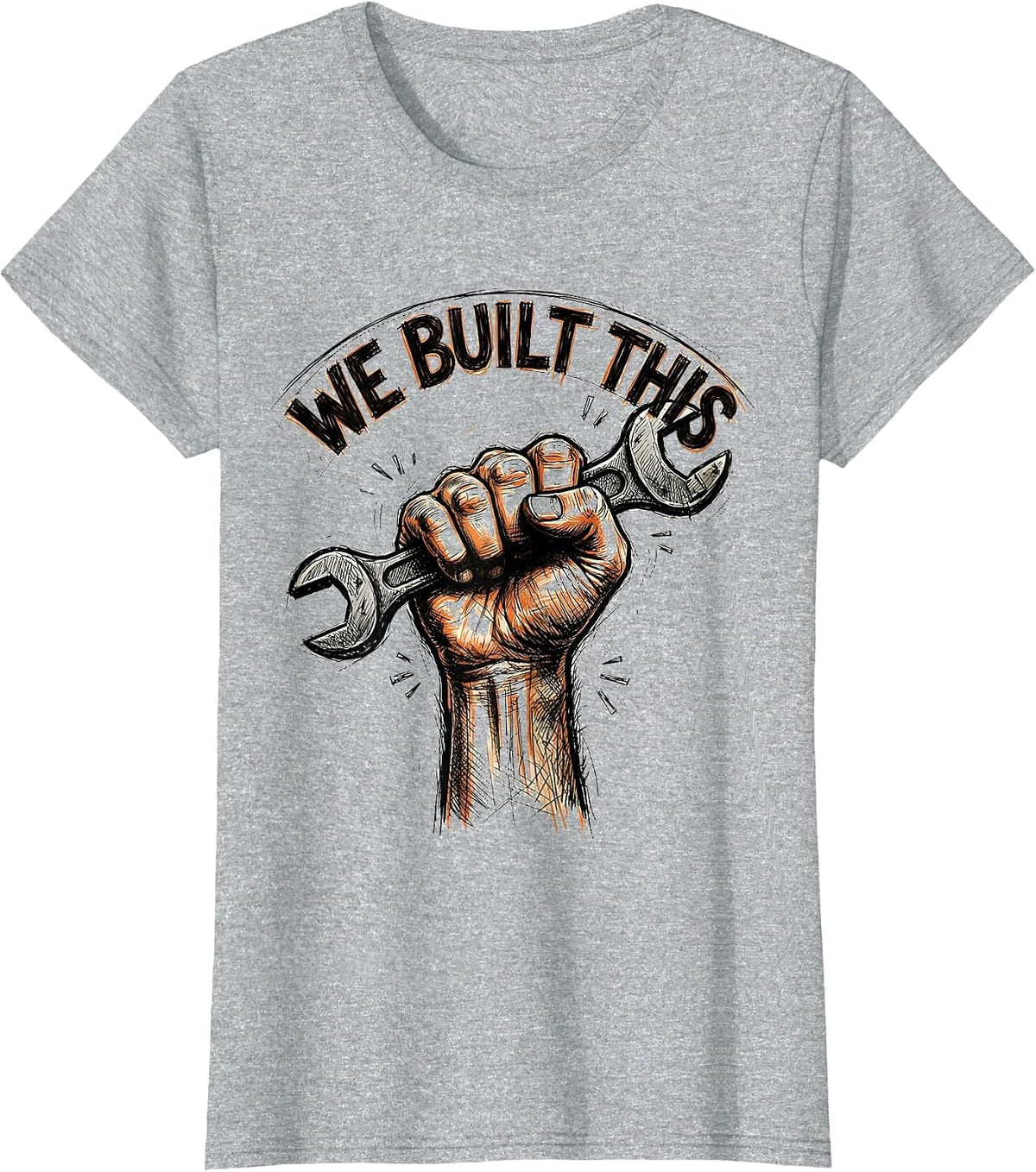 We Built This Labor Day Worker Pride Design T-Shirt - Heather Grey