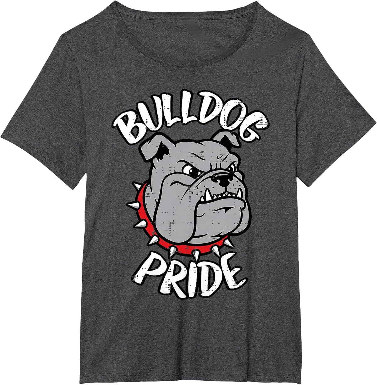 Bulldog Pride Girls Youth Teen Kids Men Boys Women T-Shirt - Dark Heather Grey