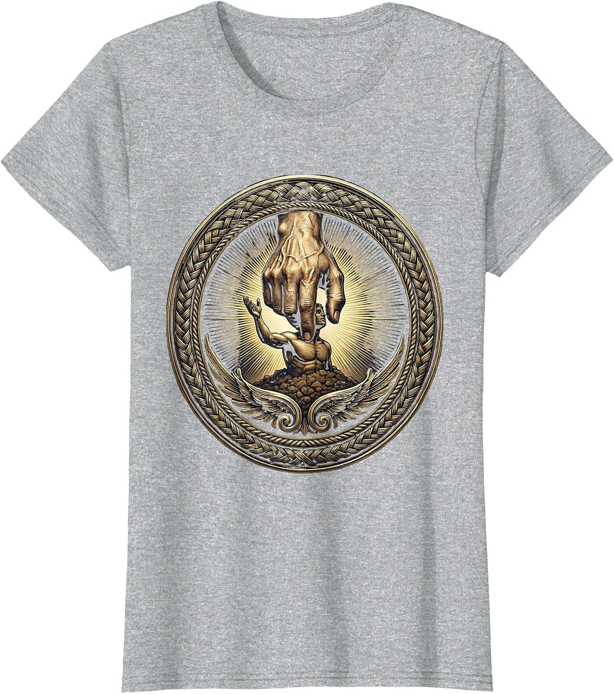 Colossal Hand Sculpting Human Figure From Clay T-Shirt - Heather Grey
