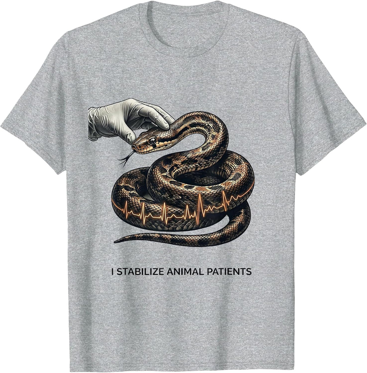 Men's I Stabilize Animal Patients Funny Vet Tech Veterinary T-Shirt - Heather Grey