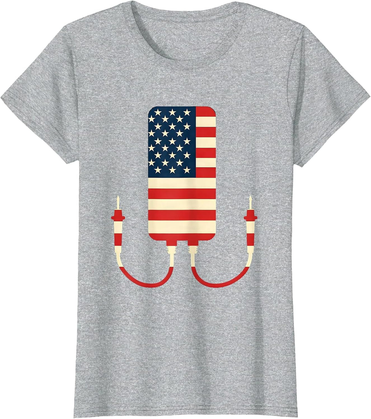 Women's Handheld Multimeter Skilled Trades Worker Patriotic Pride T-Shirt - Heather Grey