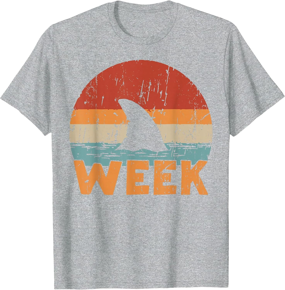 Shark Lover Ocean Conservation Week Awareness T-Shirt - Heather Grey