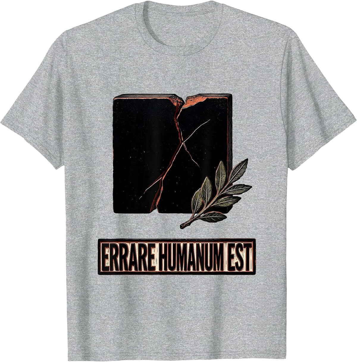 Men's Errare Humanum Est Funny Roman Empire SPQR Latin History T-Shirt - Heather Grey