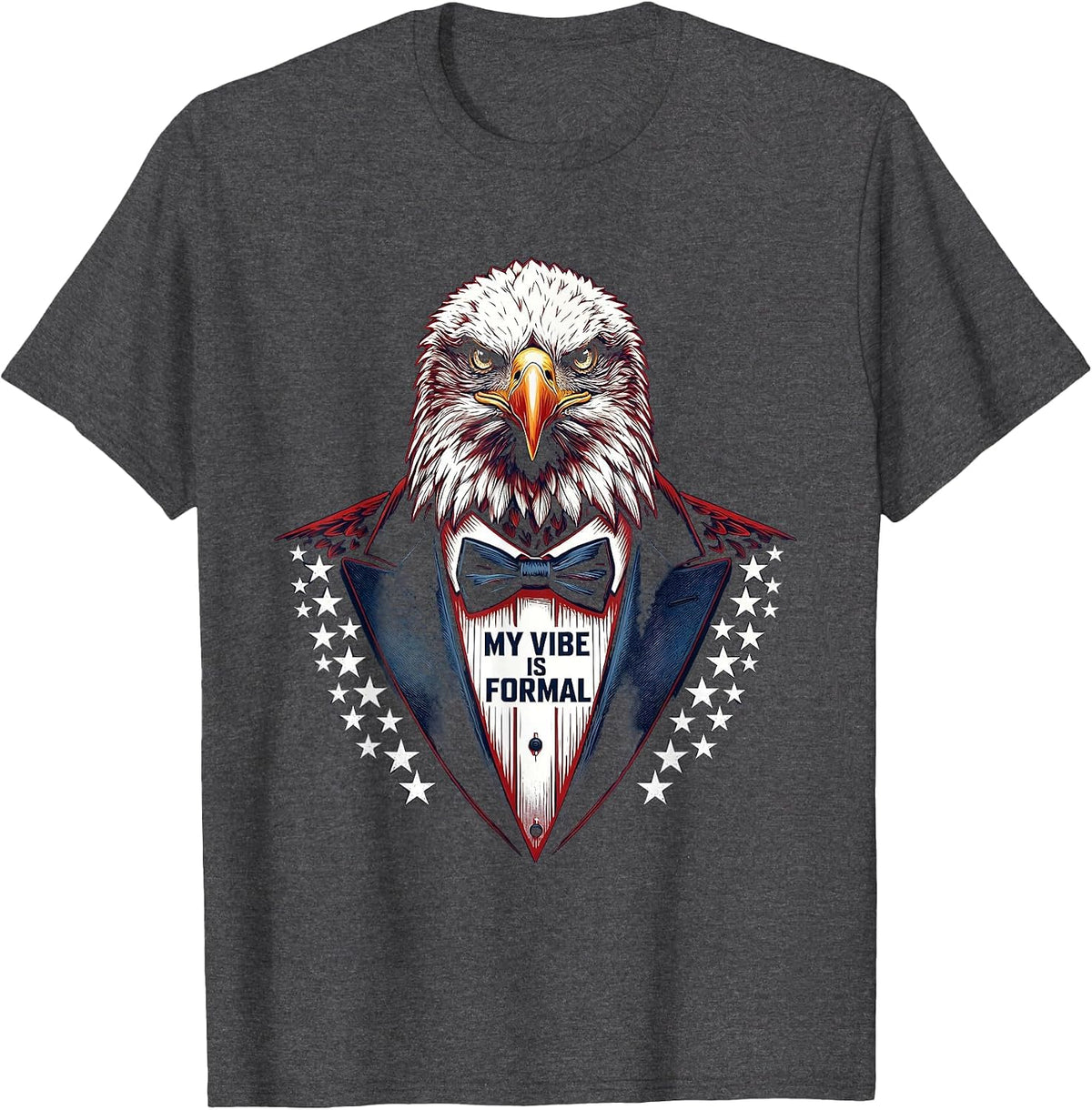 My Vibe Is Formal Tuxedo Graphic Design T-Shirt - Dark Heather Grey