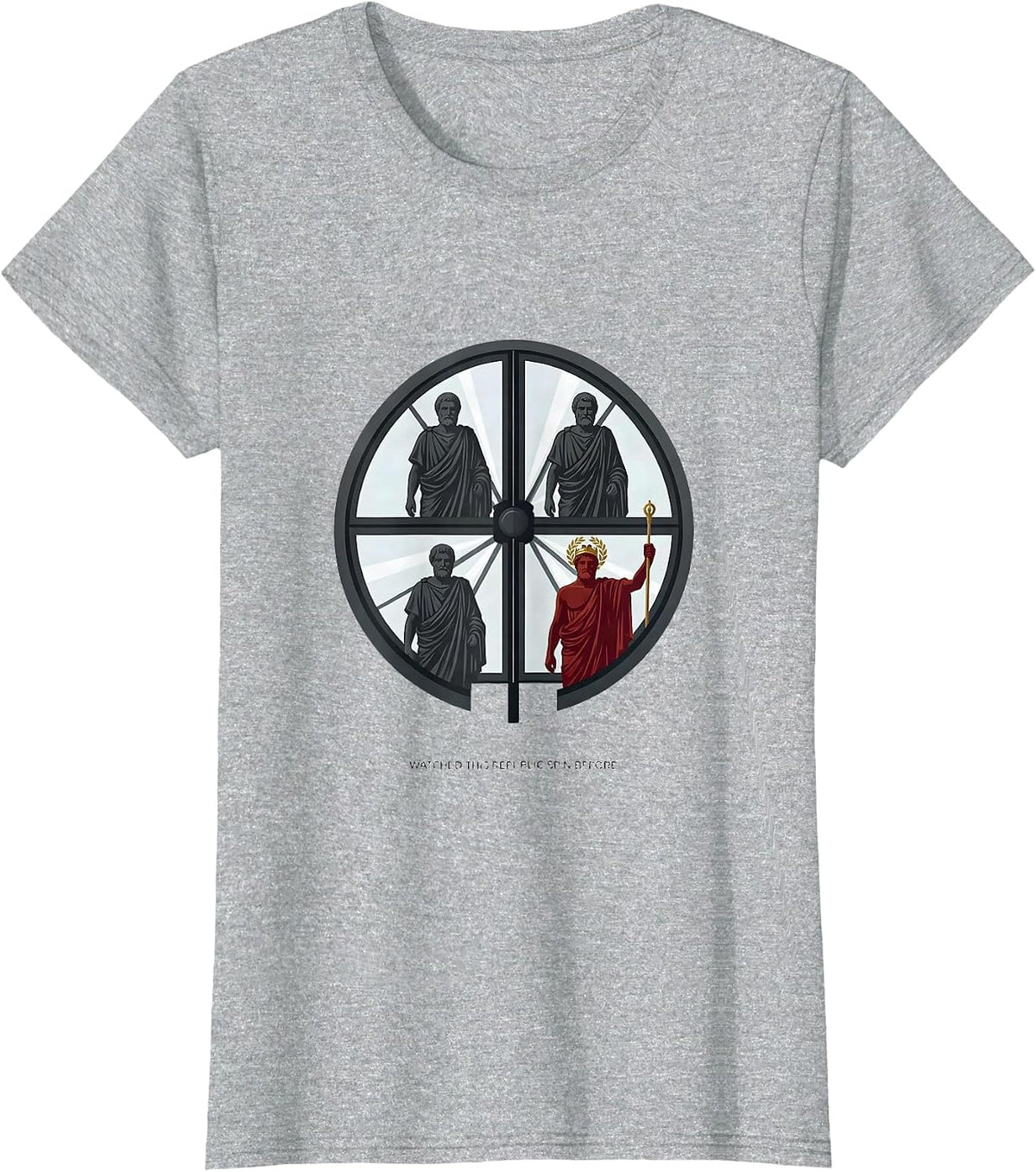 Women's Watched This Republic Spin Before Funny History Buff T-Shirt - Heather Grey