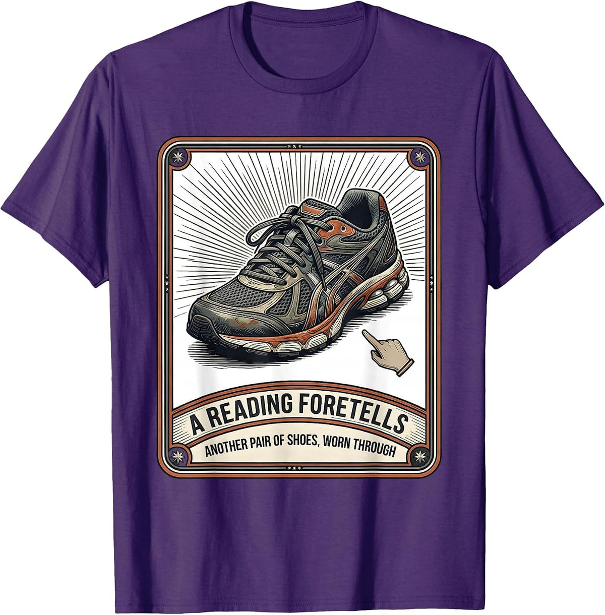 A Reading Foretells: Another Pair Of Shoes, Worn Through T-Shirt - Purple