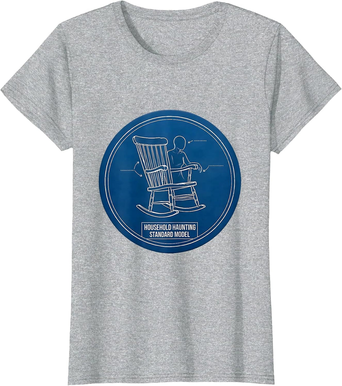 Women's Household Haunting Standard Model Gothic Horror Alt T-Shirt - Heather Grey