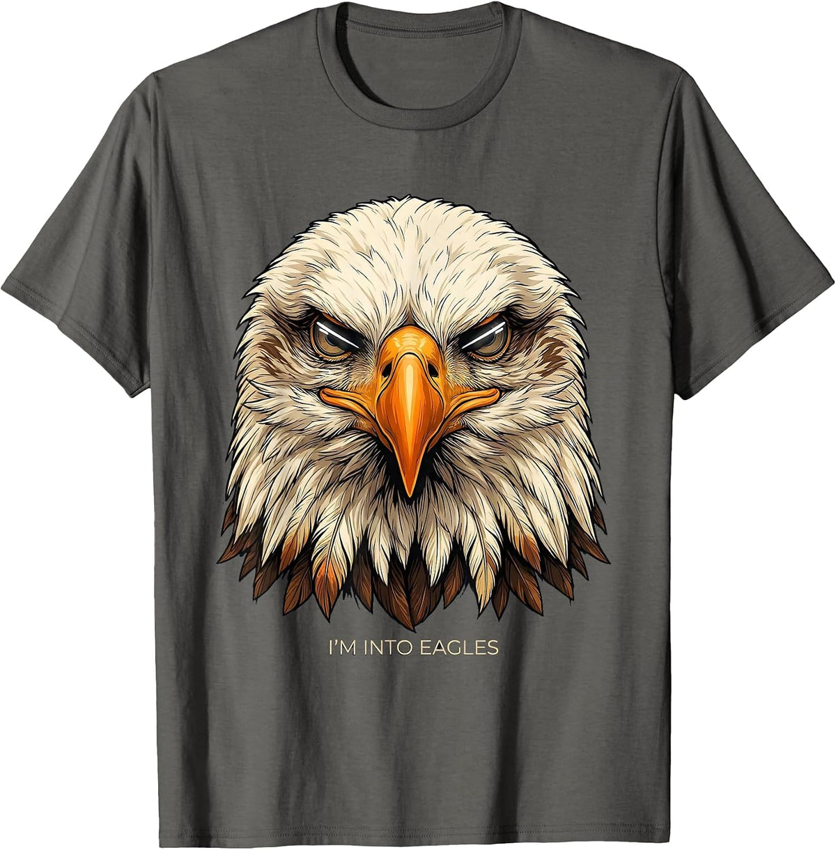 I'm Into Eagles Funny Bald Eagle Sunglasses Bird Lover Humor T-Shirt - Asphalt Grey